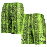Pittsburgh Steelers New Era Summer Pop Shorts - Neon Green - NFL