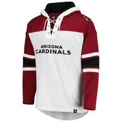 Arizona Cardinals '47 Gridiron Lace-Up Pullover Hoodie - Heather Gray - 47 brand