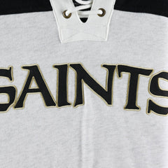 New Orleans Saints '47 Gridiron Lace-Up Pullover Hoodie - Heather Gray - 47 brand