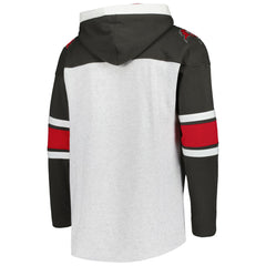 Tampa Bay Buccaneers '47 Gridiron Lace-Up Pullover Hoodie - Heather Gray - 47 brand
