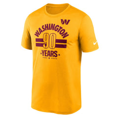 Washington Commanders 90th Anniversary Legend T-Shirt - Gold - Nike