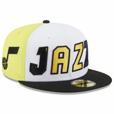 New Era Utah Jazz Back Half 59FIFTY Fitted Hat White/Black