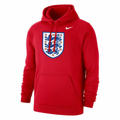 Nike - England National Team Club Primary Pullover Hoodie - Red
