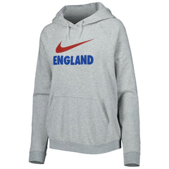 Nike - England National Team Women's Lockup Varsity Fleece Raglan Pullover Hoodie - Heather Gray