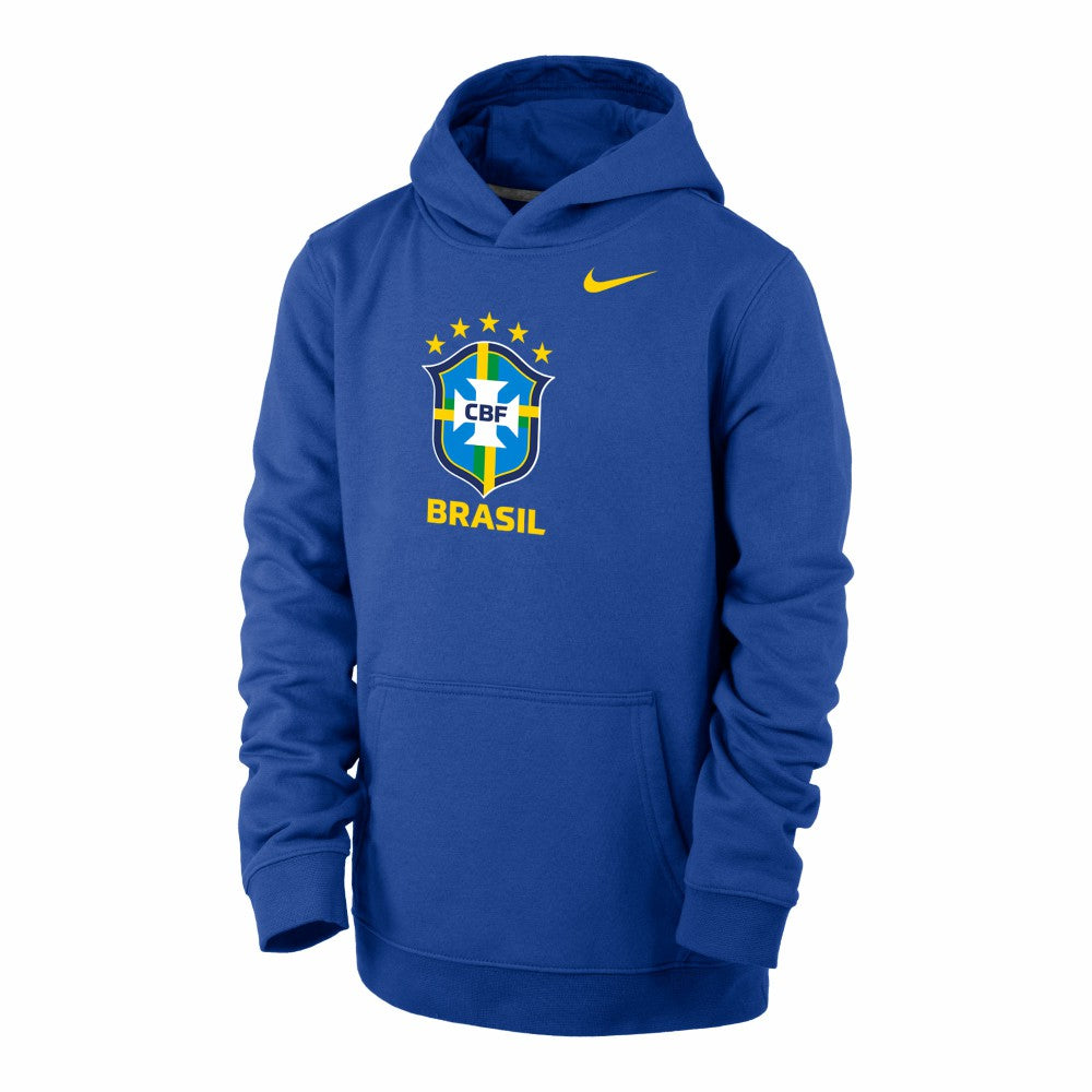 Nike - Brazil National Team Youth Club Fleece Pullover Hoodie - Royal