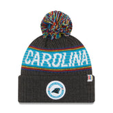 Carolina Panthers New Era 2022 Greg Olsen x Atrium Health Levine Children's Hospital Pom Knit Hat - Heather Charcoal - NFL