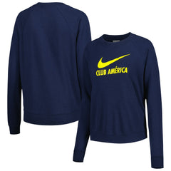 Nike - Club America Women's Lockup Varsity Tri-Blend Raglan Pullover Sweatshirt - Navy