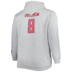 Alexander Ovechkin Washington Capitals Big & Tall Player Pullover Hoodie - Heather Gray | NHL on sale