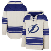 Tampa Bay Lightning '47 Rockaway Lace-Up Pullover Hoodie - Oatmeal | 47 brand online