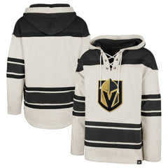 Vegas Golden Knights '47 Rockaway Lace-Up Pullover Hoodie - Oatmeal | 47 brand Lifestyle