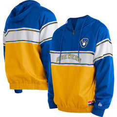 Milwaukee Brewers New Era Ripstop Raglan Quarter-Zip Hoodie for sale