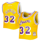 Mitchell & Ness Magic Johnson Los Angeles Lakers Women's 1984 Hardwood Classics Crop Player Tank Top Gold