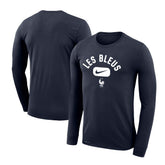 Nike - France National Team Lockup Legend Performance Long Sleeve T-Shirt - Navy