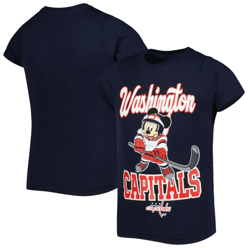 Washington Capitals Girls Youth Mickey Mouse Go Team Go T-Shirt - Navy | NHL sale