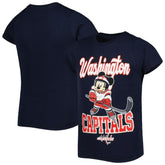 Washington Capitals Girls Youth Mickey Mouse Go Team Go T-Shirt - Navy | NHL sale