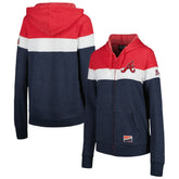 Atlanta Braves New Era Women's Colorblock Full-Zip Hoodie Jacket Outlet