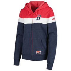 Boston Red Sox New Era Women's Colorblock Full-Zip Hoodie Jacket for sale