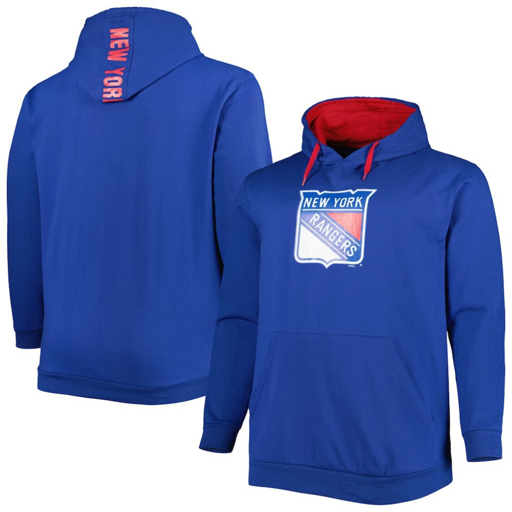 New York Rangers Big & Tall Fleece Pullover Hoodie - Blue | NHL near me