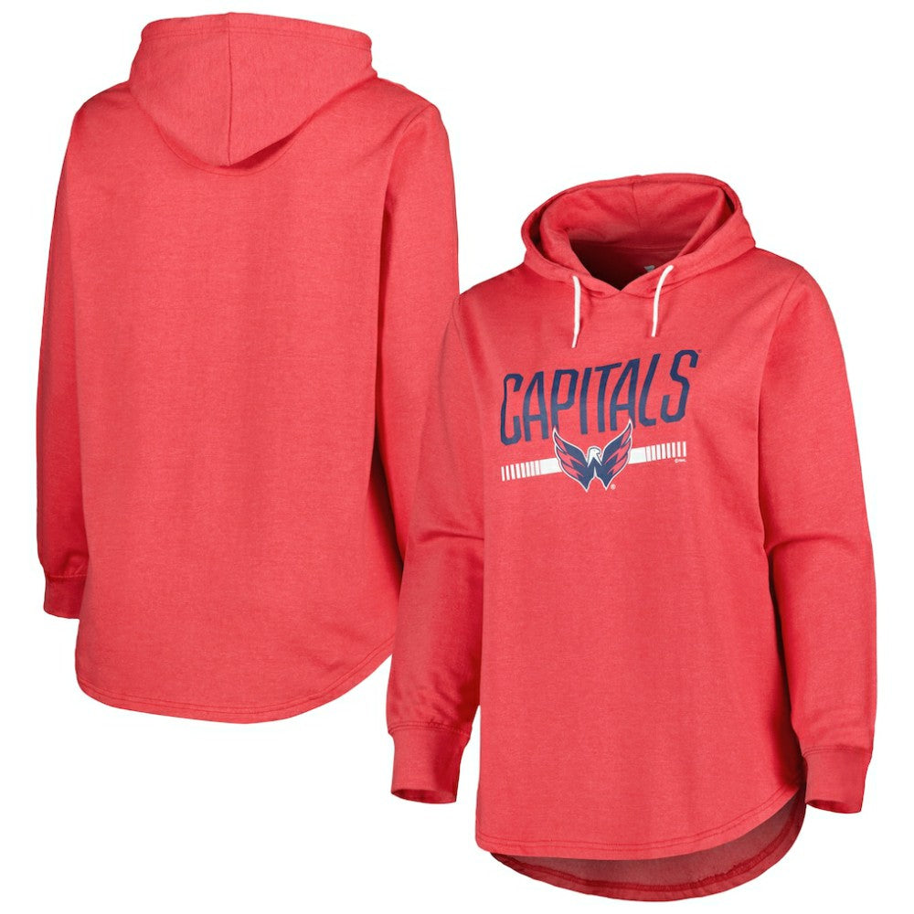 Washington Capitals Women's Plus Size Fleece Pullover Hoodie - Heather Red | NHL near me