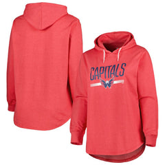 Washington Capitals Women's Plus Size Fleece Pullover Hoodie - Heather Red | NHL near me