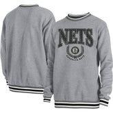 New Era Brooklyn Nets Unisex Vintage Throwback Crew Sweatshirt Heather Gray