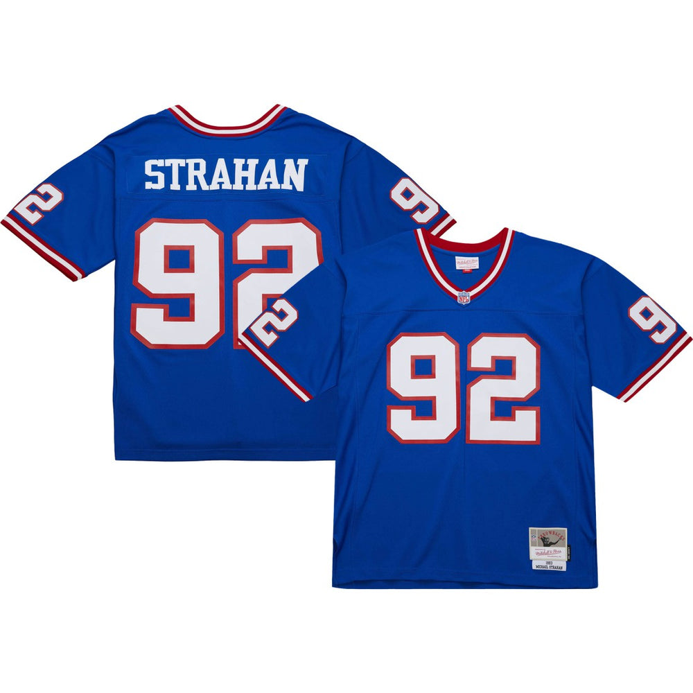 Michael Strahan New York Giants Big & Tall 1993 Retired Player Replica Jersey - Royal - Mitchell & Ness