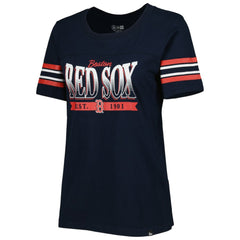 Boston Red Sox New Era Women's Team Stripe T-Shirt Discount