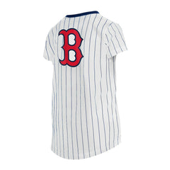 Boston Red Sox New Era Girls Youth Pinstripe V-Neck T-Shirt Discount