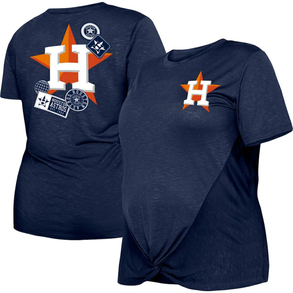 Houston Astros New Era Women's Plus Size Two-Hit Front Knot T-Shirt Near Me