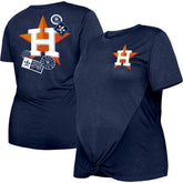 Houston Astros New Era Women's Plus Size Two-Hit Front Knot T-Shirt Near Me