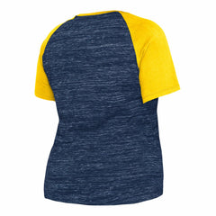Milwaukee Brewers New Era Women's Plus Size Space Dye Raglan V-Neck T-Shirt for sale