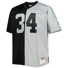 Bo Jackson Las Vegas Raiders Big & Tall Split Legacy Retired Player Replica Jersey - Black/Silver - Mitchell & Ness