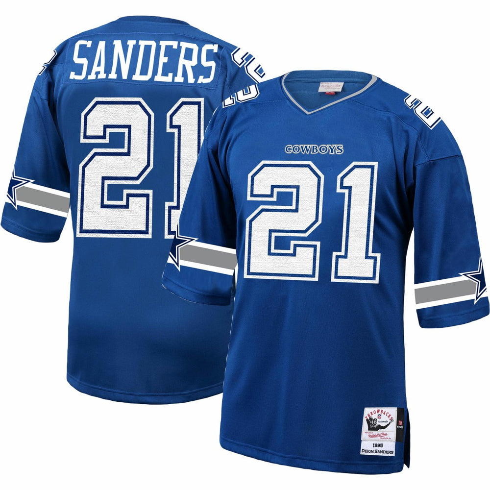 Deion Sanders Dallas Cowboys 1996 Authentic Throwback Retired Player Jersey - Royal - Mitchell & Ness