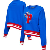 Philadelphia 76ers Pro Standard Women's Mash Up Pullover Sweatshirt Royal