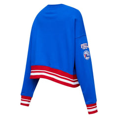 Philadelphia 76ers Pro Standard Women's Mash Up Pullover Sweatshirt Royal