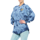 Nashville Predators Fanatics Women's Crystal-Dye Long Sleeve T-Shirt - Navy | Fanatics Lifestyle