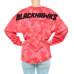 Chicago Blackhawks Fanatics Women's Crystal-Dye Long Sleeve T-Shirt - Red | Fanatics near me