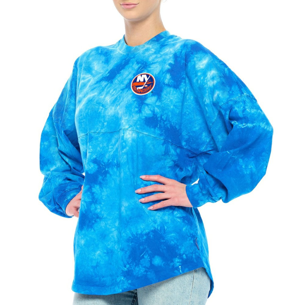 New York Islanders Fanatics Women's Crystal-Dye Long Sleeve T-Shirt - Royal | Fanatics online