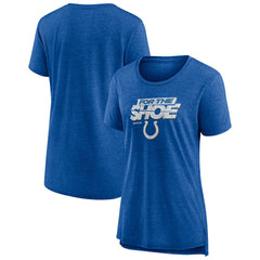 Indianapolis Colts Women's Hometown First Down Tri-Blend T-Shirt - Heather Royal - NFL