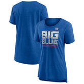 New York Giants Women's Hometown First Down Tri-Blend T-Shirt - Heather Royal - NFL