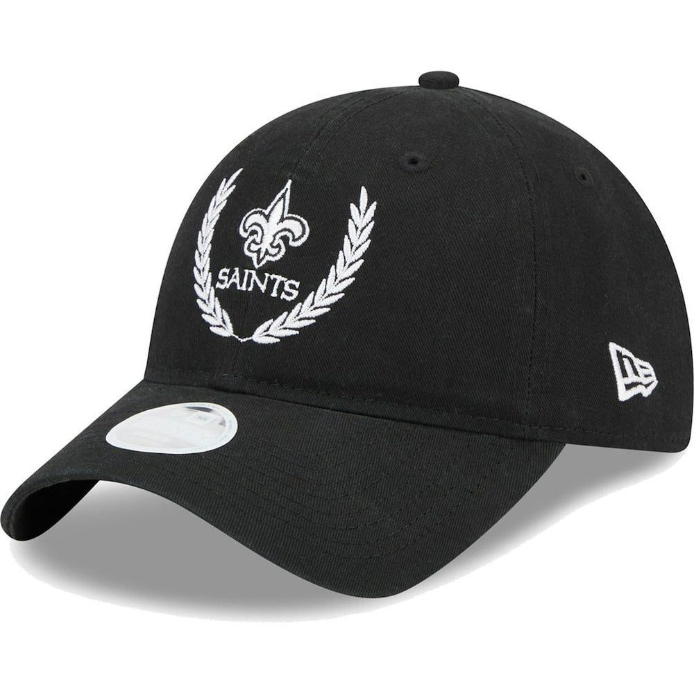 New Orleans Saints New Era Women's Leaves 9TWENTY Adjustable Hat - Black - NFL