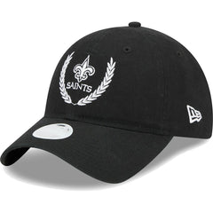 New Orleans Saints New Era Women's Leaves 9TWENTY Adjustable Hat - Black - NFL