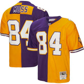 Randy Moss Minnesota Vikings 1998 Split Legacy Replica Jersey - Purple/Gold - Mitchell & Ness