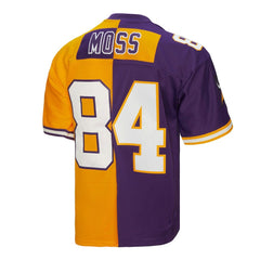 Randy Moss Minnesota Vikings 1998 Split Legacy Replica Jersey - Purple/Gold - Mitchell & Ness