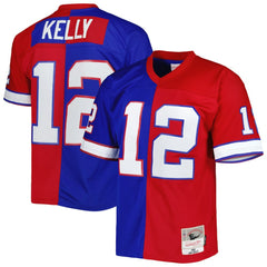 Jim Kelly Buffalo Bills 1990 Split Legacy Replica Jersey - Royal/Red - Mitchell & Ness