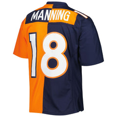 Peyton Manning Denver Broncos 2015 Split Legacy Replica Jersey - Navy/Orange - Mitchell & Ness