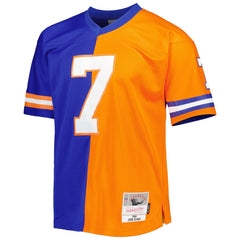 John Elway Denver Broncos 1990 Split Legacy Replica Jersey - Royal/Orange - Mitchell & Ness