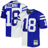 Peyton Manning Indianapolis Colts 1998 Split Legacy Replica Jersey - Royal/White - Mitchell & Ness