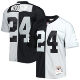Charles Woodson Las Vegas Raiders 1998 Split Legacy Replica Jersey - Black/Silver - Mitchell & Ness