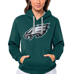 Philadelphia Eagles Antigua Women's Victory Logo Pullover Hoodie - Midnight Green - NFL